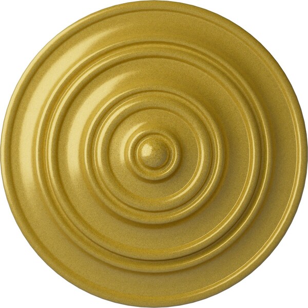 Ekena Millwork Classic Ceiling Medallion (Fits Canopies up to 4 1/8"), Hand-Painted Rich Gold, 13 1/4"OD x 1/2"P CM13CLRGS - main